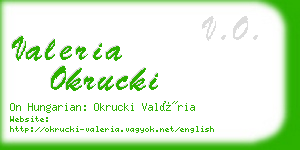 valeria okrucki business card